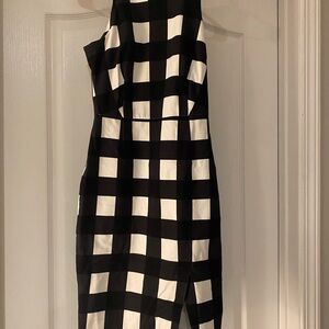Banana Republic Black & White Gingham Sheath Dress Size 2